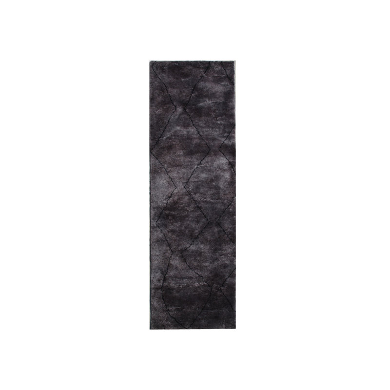 3X10 Modern Moroccan Runner Hand-Knotted Rug