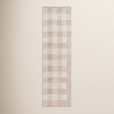 Hand-Tufted Wool Checkered Rug