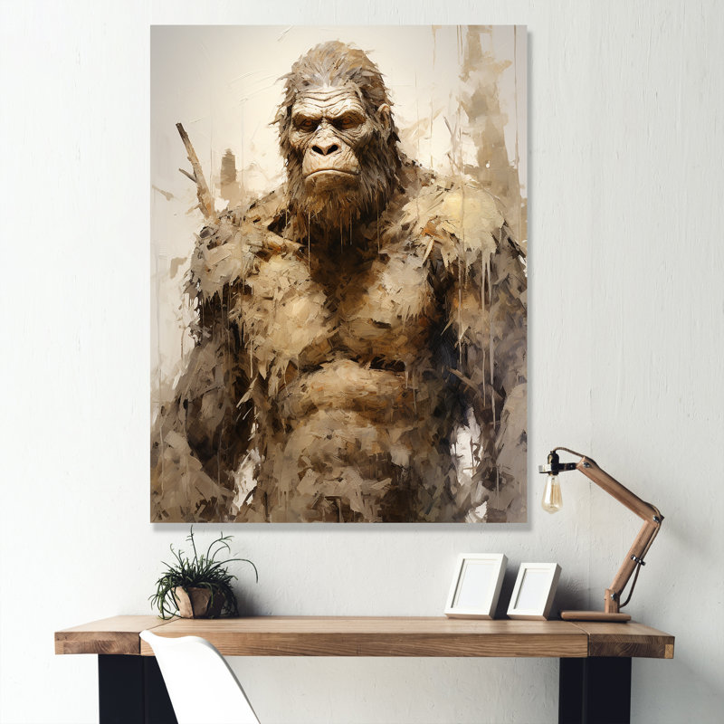 Angry Bigfoot I - impression sur toile Bigfoot, Toile tendue, H 32 po x l 16 po