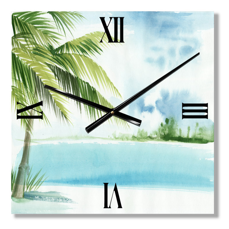 Horloge murale Palm Beach Resort at Dawn I, Grand