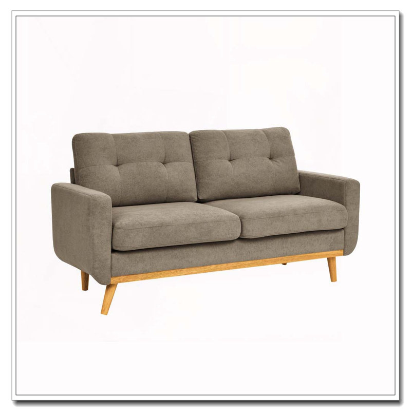 Canapé capitonné 67,7 po de largeur Mid-Century, Kaki