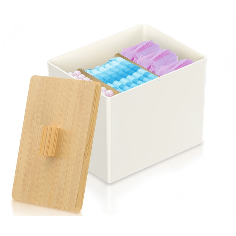 Porte-tampons et étui pour accessoires de salle de bain
