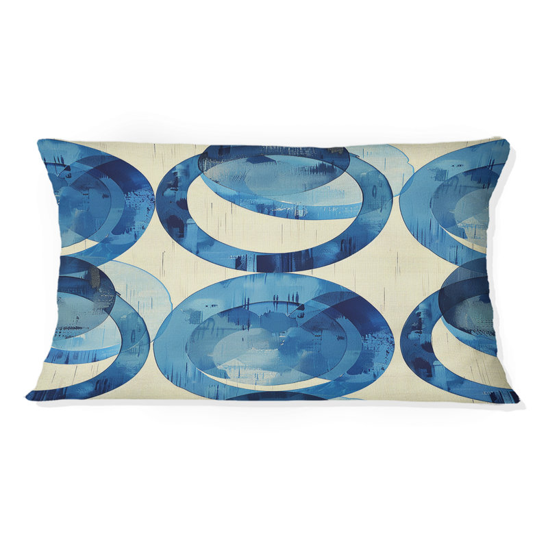 Coussin lombaire Mid-Century Blue Beige