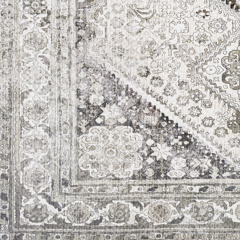 Vinyl Oriental Indoor Rug, Rectangle 2' x 3'11"