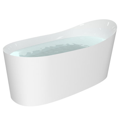 63.78'' x 29.72'' Freestanding Soaking Acrylic Bathtub