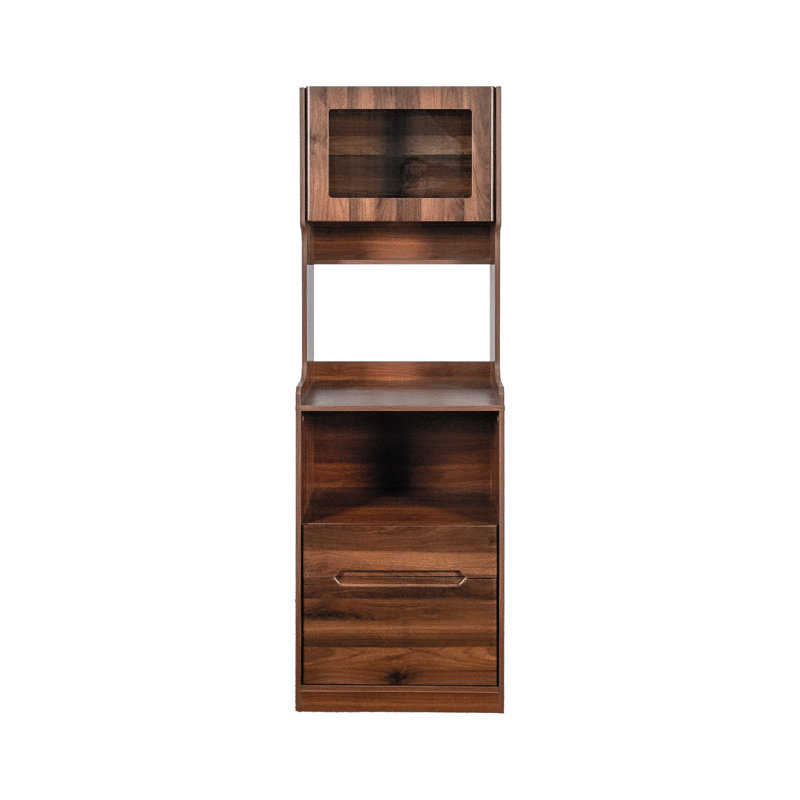 Freestanding Buffet Sideboard for Organized and Stylish Kitchen, Walnut