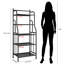 Fatima 133cm H x 55cm W Iron Etagere Bookcase