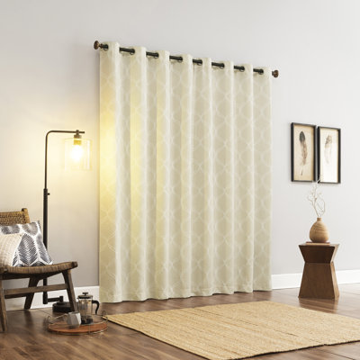 Tikal Woven Ogee 100% Blackout Grommet Curtain Panel