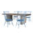 Colrain Reclaimed Finish Wood Top With Concrete Veneer Base Dining Table And Windsor Chairs Set - Dining Table And 4 Chairs-745470355