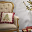 Ensemble de 2 coussins décoratifs couronne de Noël et arbre de Noël