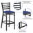 Brixton Hercules Series Ladder Back Metal Restaurant Barstools-49305572-49305574-107732047