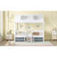 Structure de lit simple en bois, blanc
