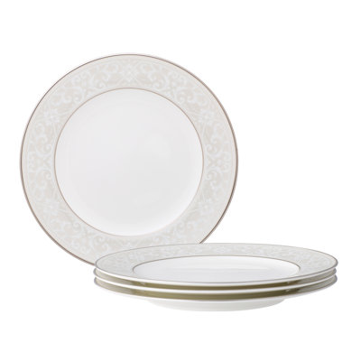 Noritake Montvale Platinum Set Of 4 Salad Plates, 8-1/2"