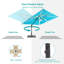 Parasol en porte-à-faux carré éclairé 10 pi avec base Sharesse-544952671