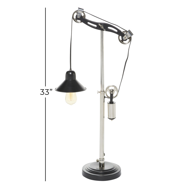 Lampe de bureau noire 34,1 po Simoes