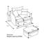 Fauteuil d'appoint pivotant avec repose-pieds-779016224