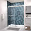 Porte de douche à dérivation, porte coulissante, avec verre trempé 5/16 po-114613366