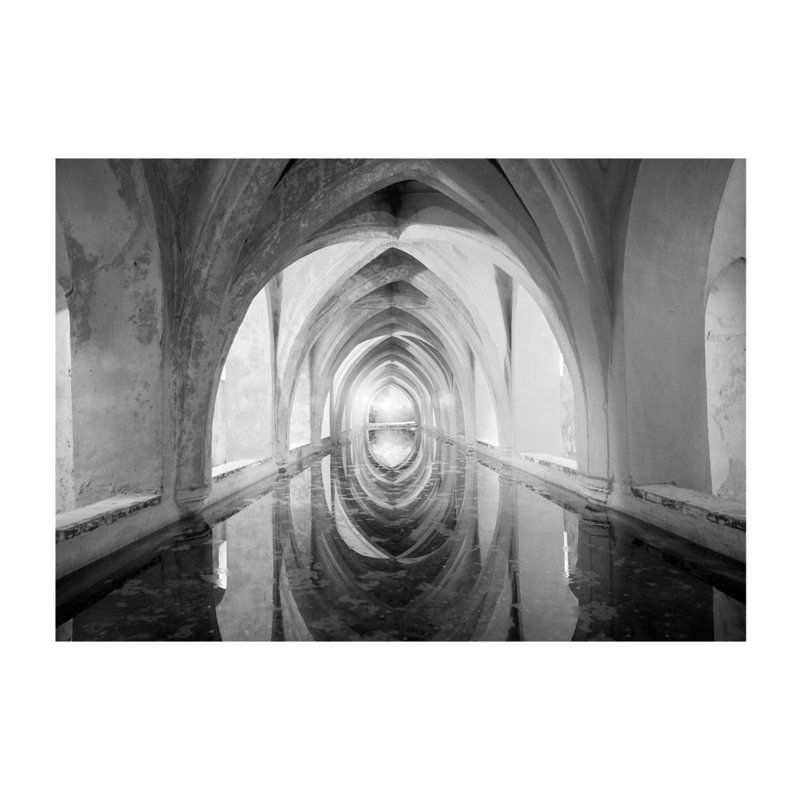 Magical Corridor Semi-Gloss Paste the Wall Mural, 280cm H x 400cm W x 0.02cm D, Black