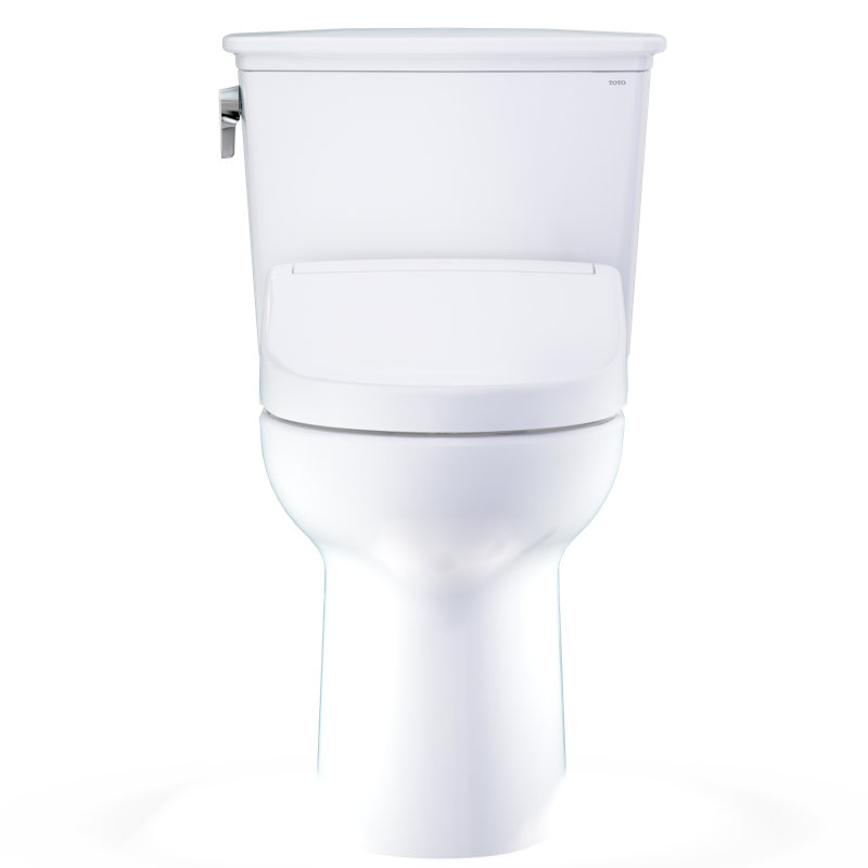TOTO® Drake® Transitional WASHLET®+ Two-Piece Elongated 1.28 GPF TORNADO FLUSH® Toilet with S5 Bidet Seat, Cotton White