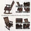 Wooden Rocking Chair with Comfortable Backrest Inclination, High Backrest and Deep Contoured Seat