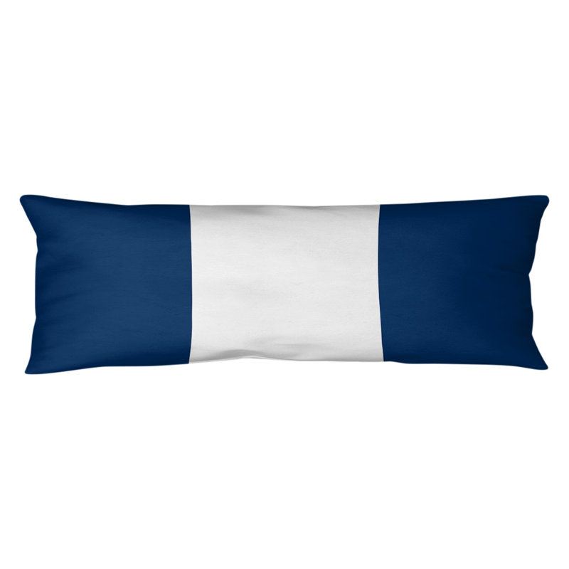 Oreiller de corps en polyester / polyester Chicago, Bleu et blanc