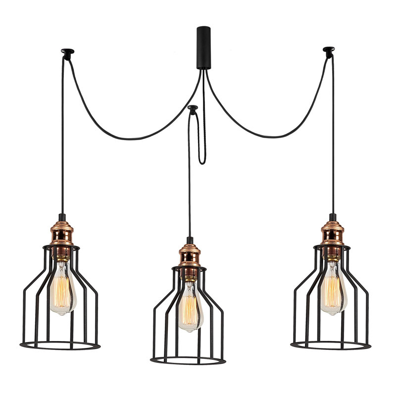 Luminaire suspendu en grappe à 3 lumières Downham