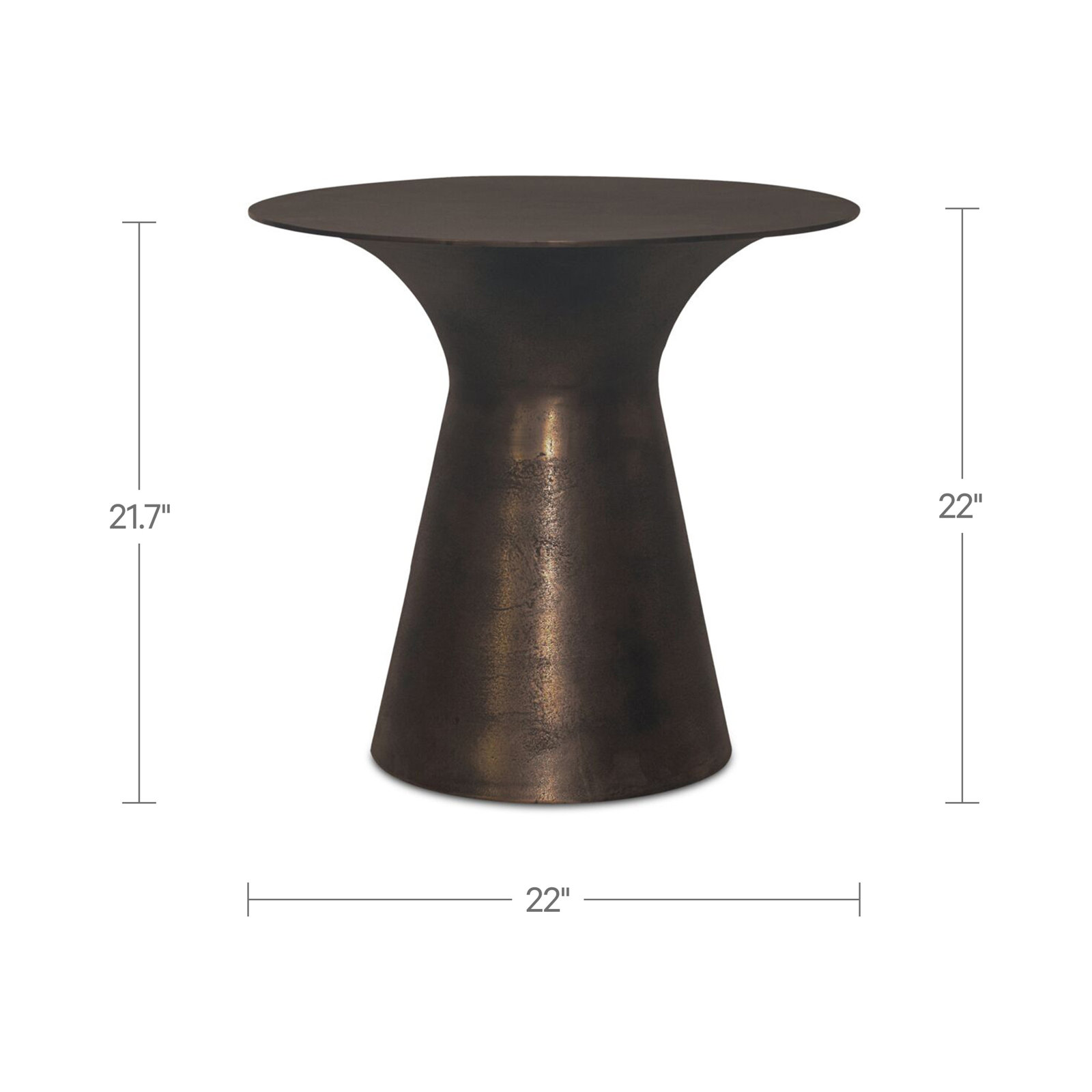 22'' Cast Aluminium Outdoor Side Table