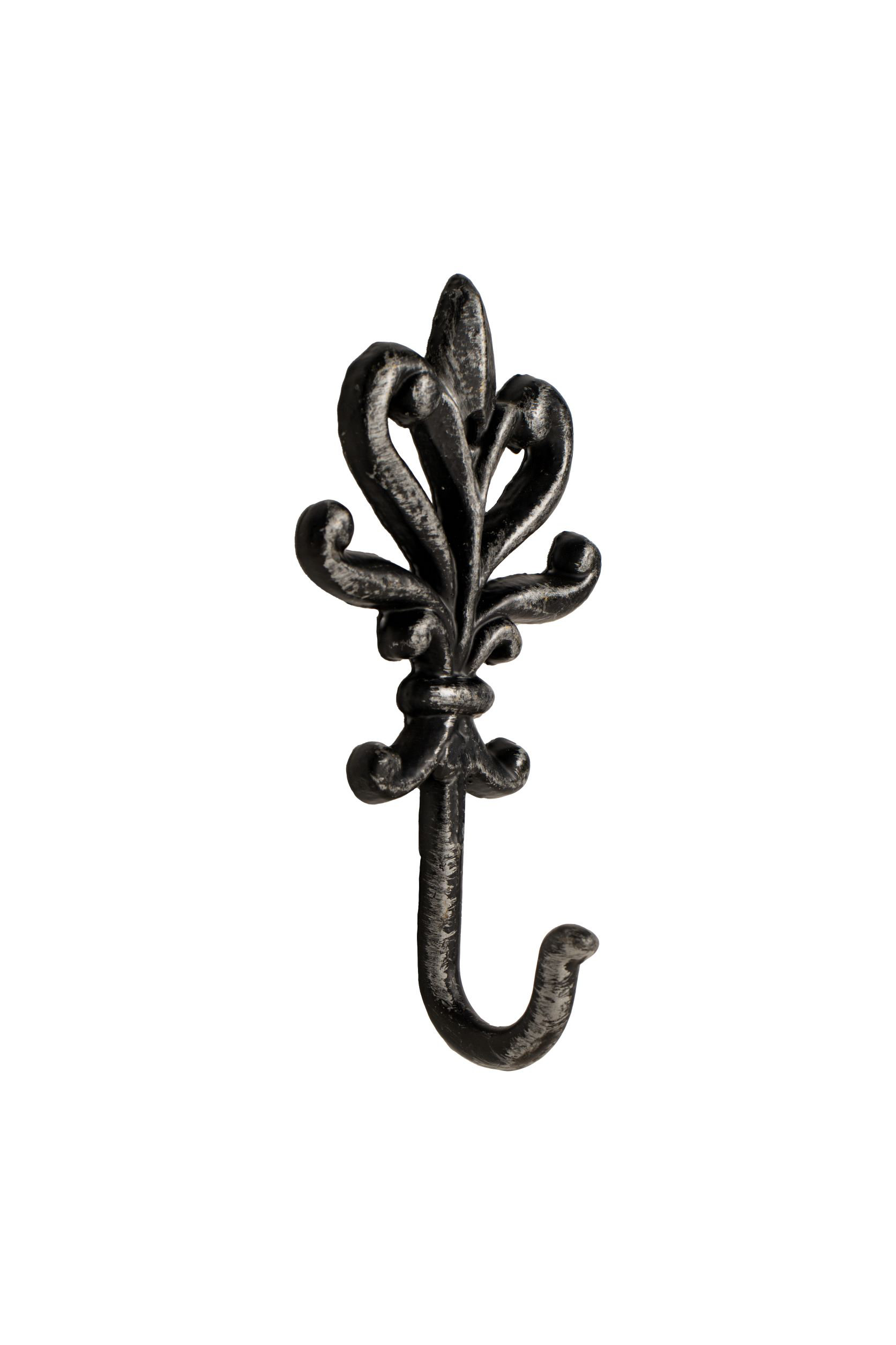 Fleur De Lis Living CAST IRON HOOK - FantasHome Wall Mounted Cast Iron Home  Décor Single Hook (Guard)
