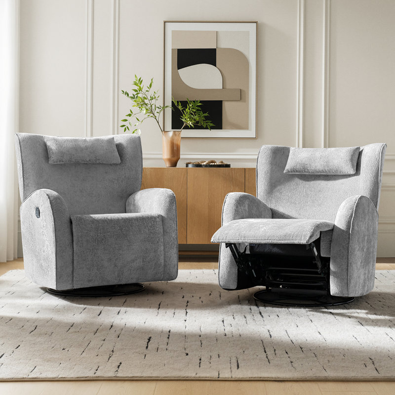 Fauteuil inclinable et pivotant Medina, Gris