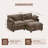 Maney 76.8" Upholstered Chenille L Shaped Sectional Loveseat Sofa with Ottoman-516763076