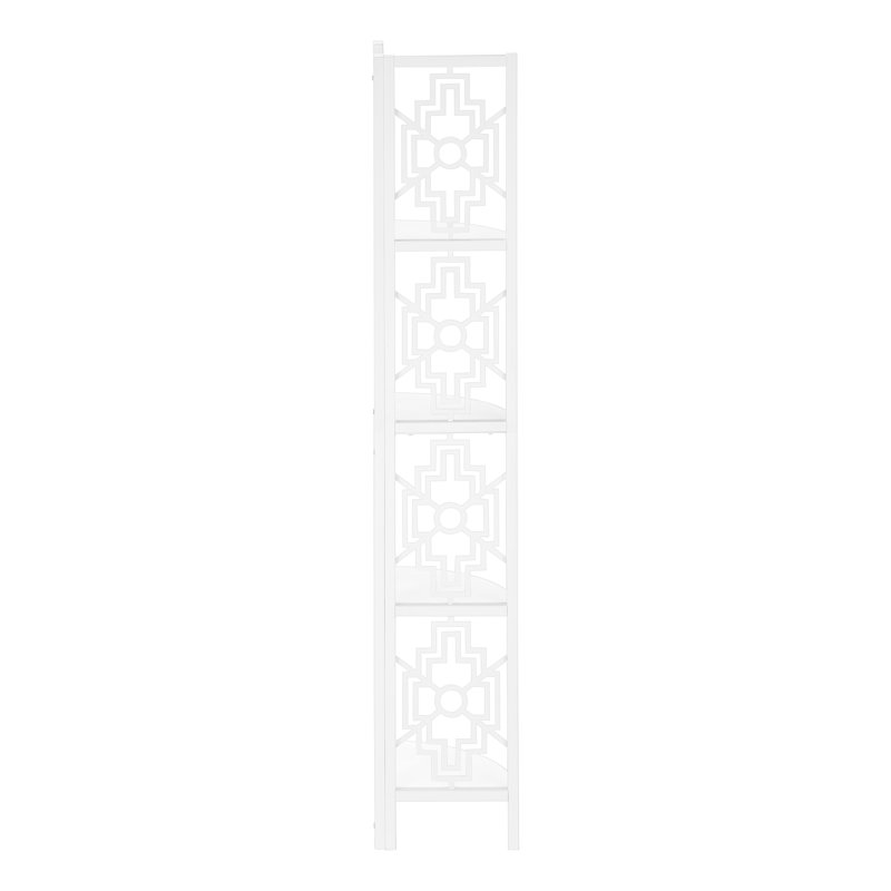 Bookshelf, Bookcase, Etagere, Corner, Office, Bedroom, Brown Laminate, Black Metal, Transitional, White