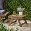 Table d'appoint d'extérieur en bois d'acacia Sedona avec conception à lattes ouvertes pour le patio, la terrasse ou le jardin