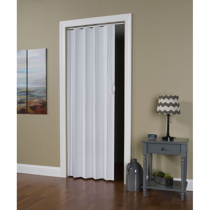 Porte pliante accordéon en PVC / vinyle Spectrum, Blanc, 49 po x 79 po