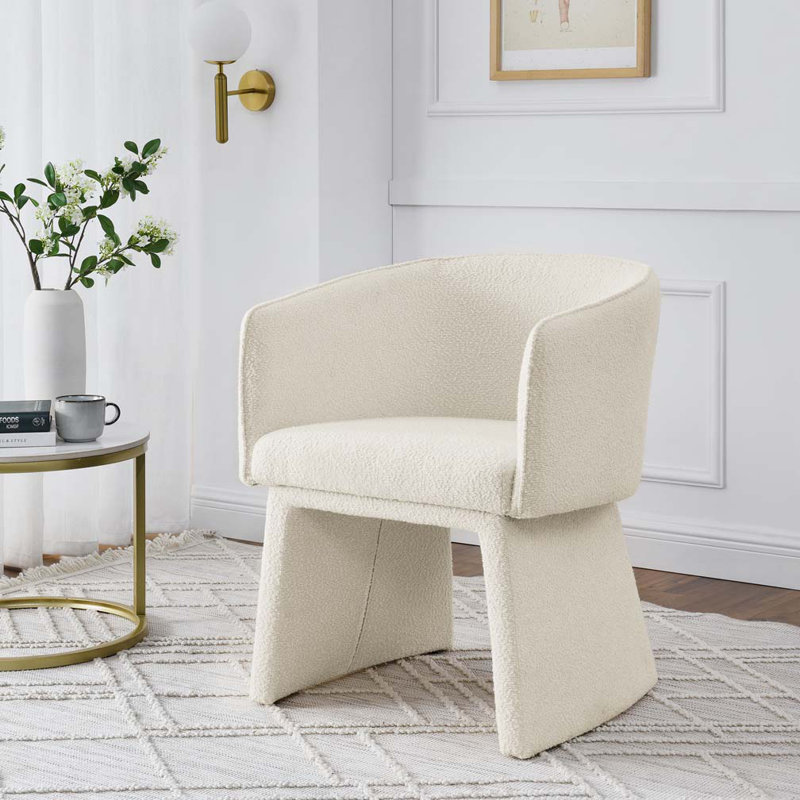 Fauteuil d'appoint rembourré Tallu, Tissu beige