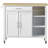 Landau 42 " W Kitchen Cart with Solid Wood Top