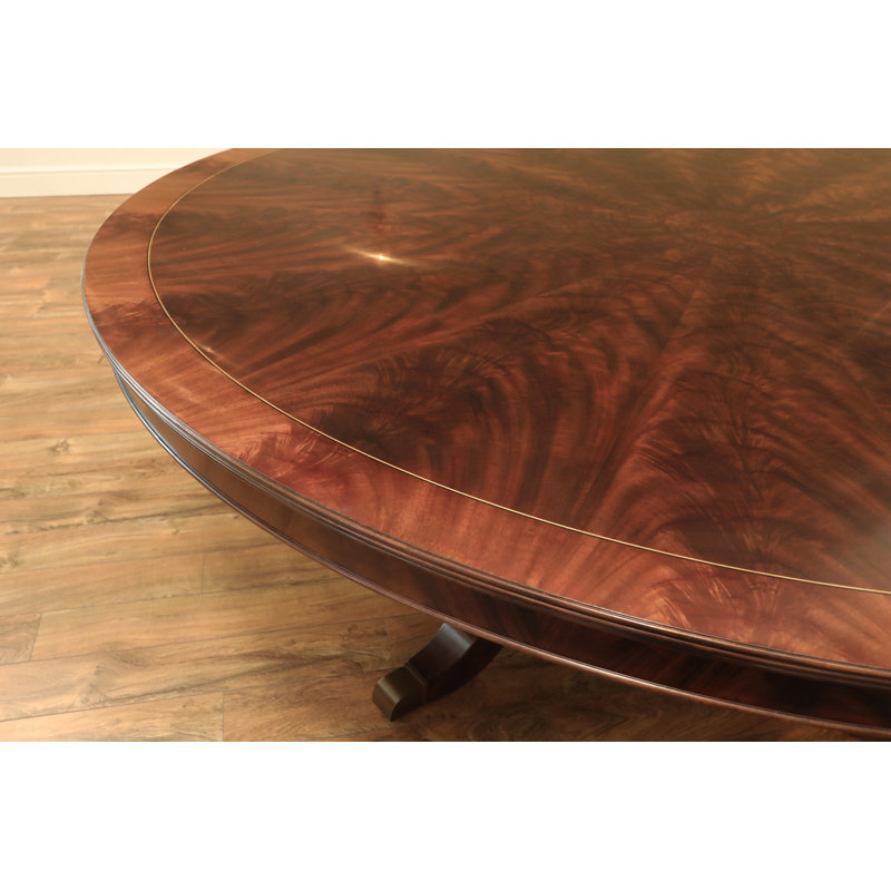 Round Mahogany Wood Dining Table