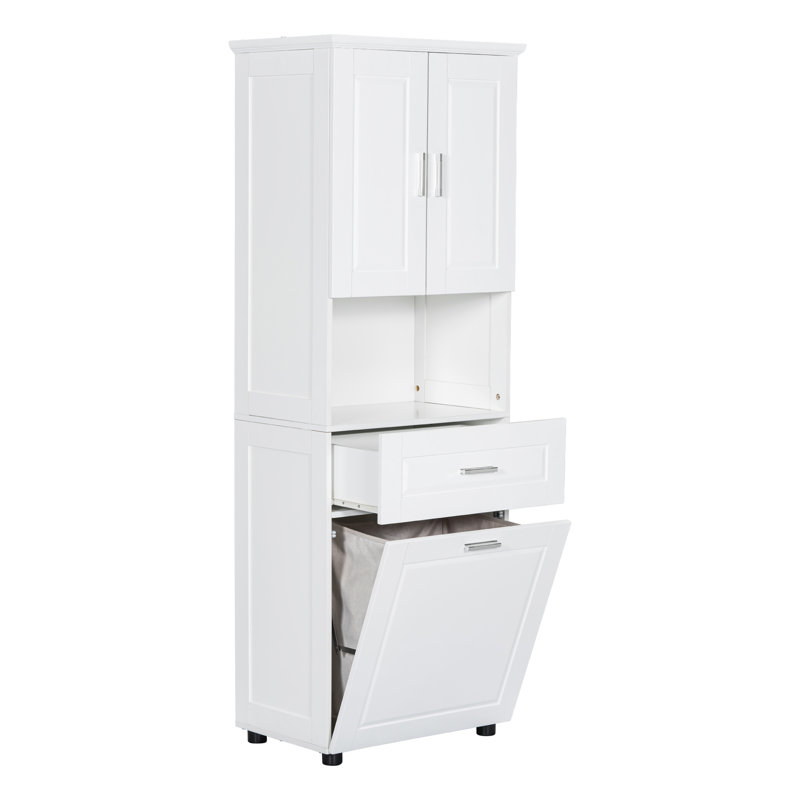 Airah 20'' W x 68'' H x 13'' D Linen Cabinet with 2 Drawers