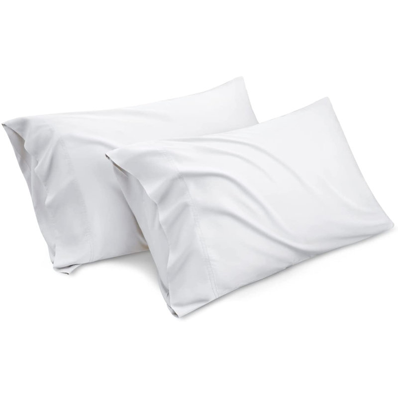 Rayon from Bamboo Pillowcase with Envelope Closure, White, Standard Pillowcase
