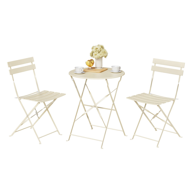 Patio Dining Set with, Cream