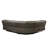 Tavin Taupe Faux Leather Manual Recliner Sectional Sofa w/ Cupholder Console