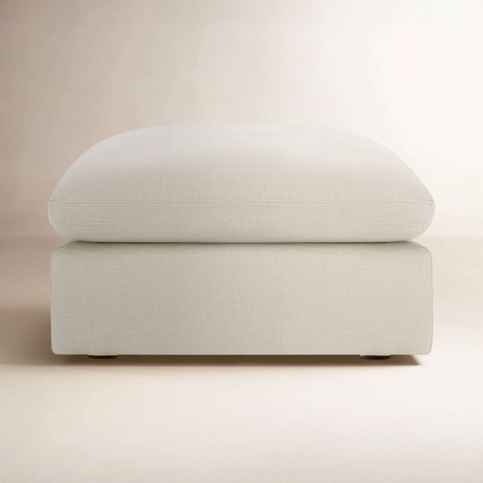 Asher 39" Linen Upholstered Ottoman