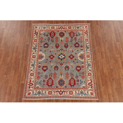 Handmade Wool Kazak Oriental Rug 5x6