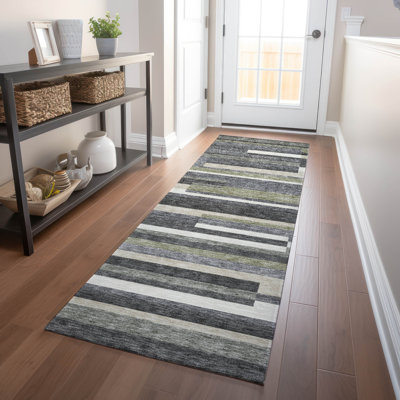 Tapis gris anthracite lavable à la machine Premium Prisco