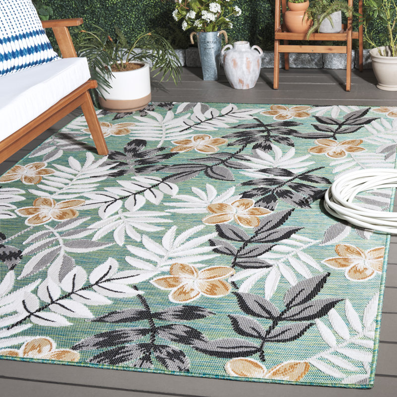 Cabana 405 Floral Indoor/Outdoor Area Rug, Rectangle 5'1" x 7'6"