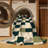 Machine Washable Checkered Beige Area Rug-646197473