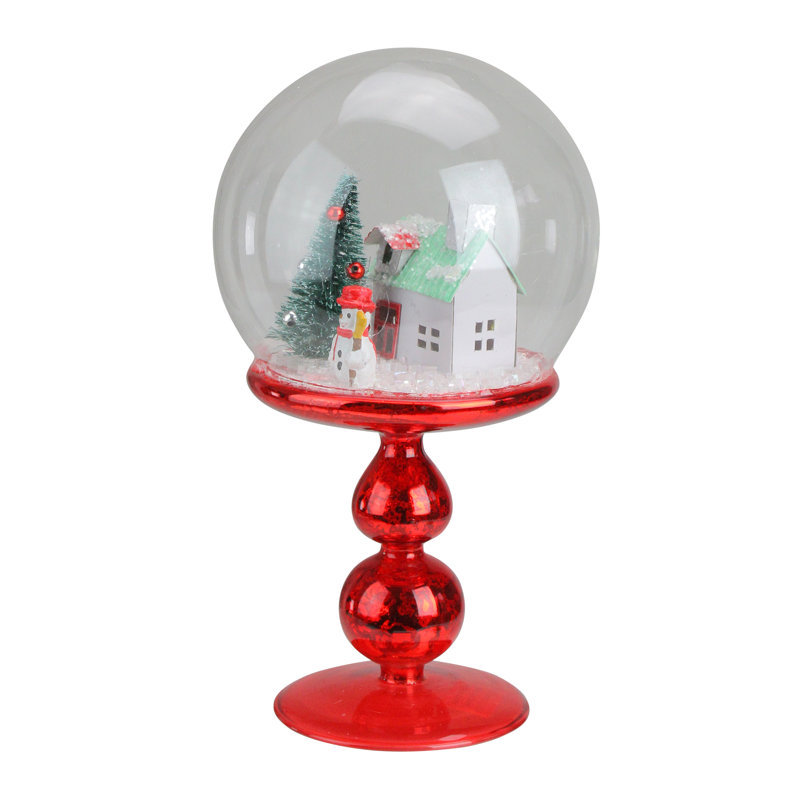 Décoration de table piédestal rouge 8,75 po
