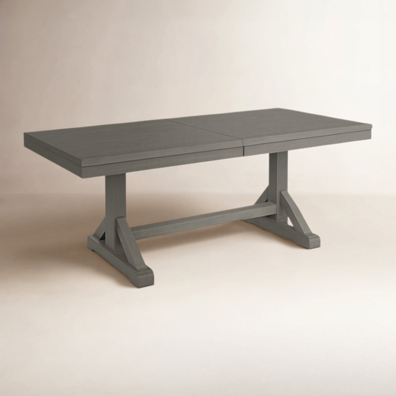 Hues Solid Wood Extendable Dining Table, Mushroom