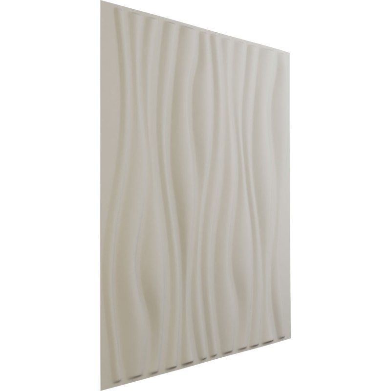 Panneau mural 3D décoratif Leandros EnduraWall, Blanc fleur satiné UltraCover