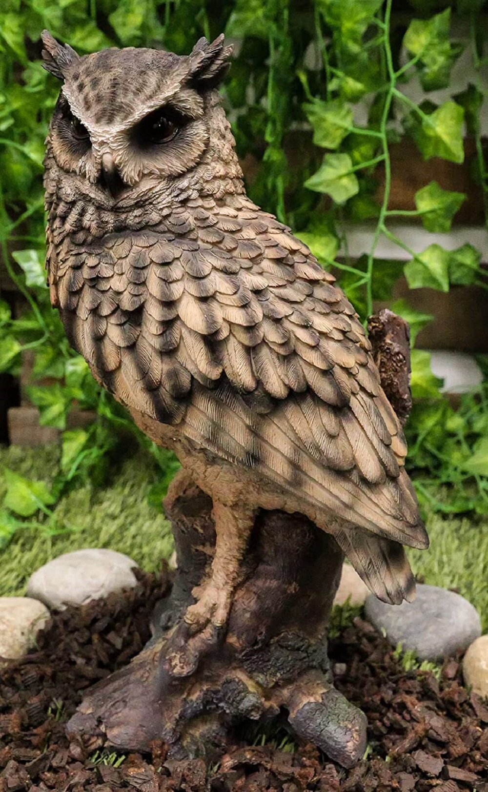 Millwood Pines Lancefield Eagle Owl Perching on Tree Statue | Wayfair