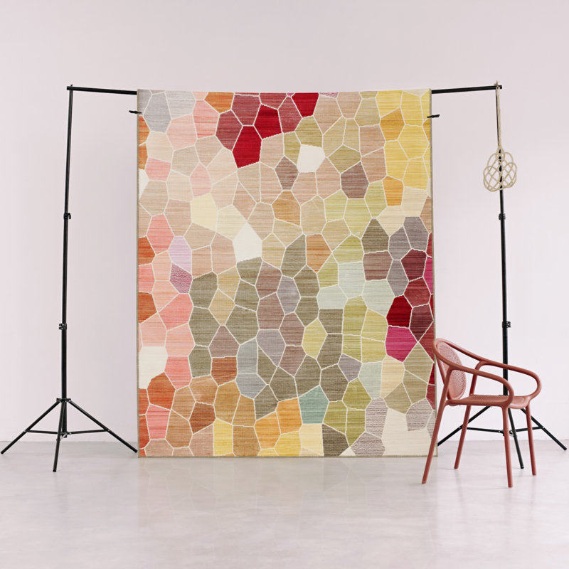Tapis d'intérieur / extérieur en polypropylène tissé à la machine Khorie, Tapis de couloir 4 pi 11 po x 9 pi 10 po